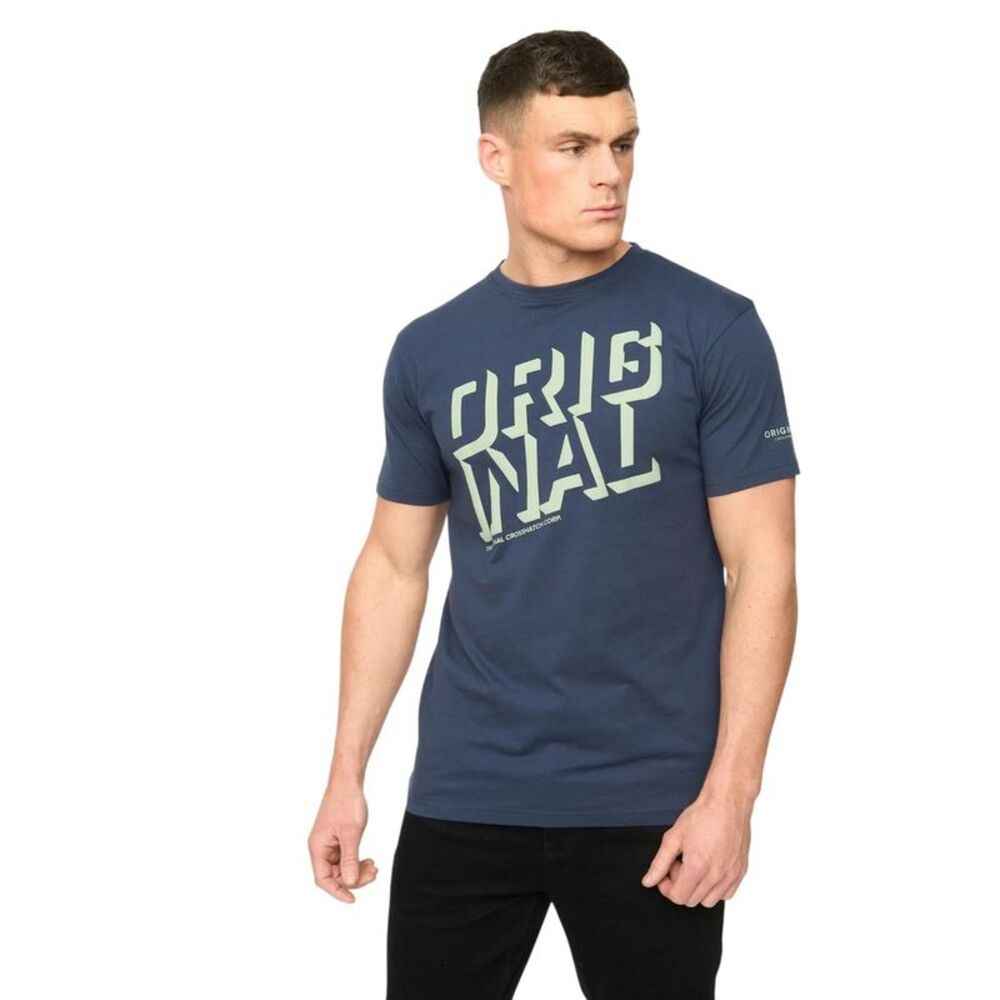 Crosshatch Mens Protrax Cotton T-Shirt / Navy